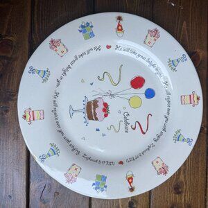 Celebrate‎ Birthday Plate with Scripture – Zephaniah 3:17 Party Theme blessings